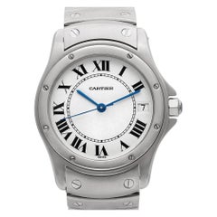 Cartier Santos No-Ref#, White Dial, Certified and Warranty