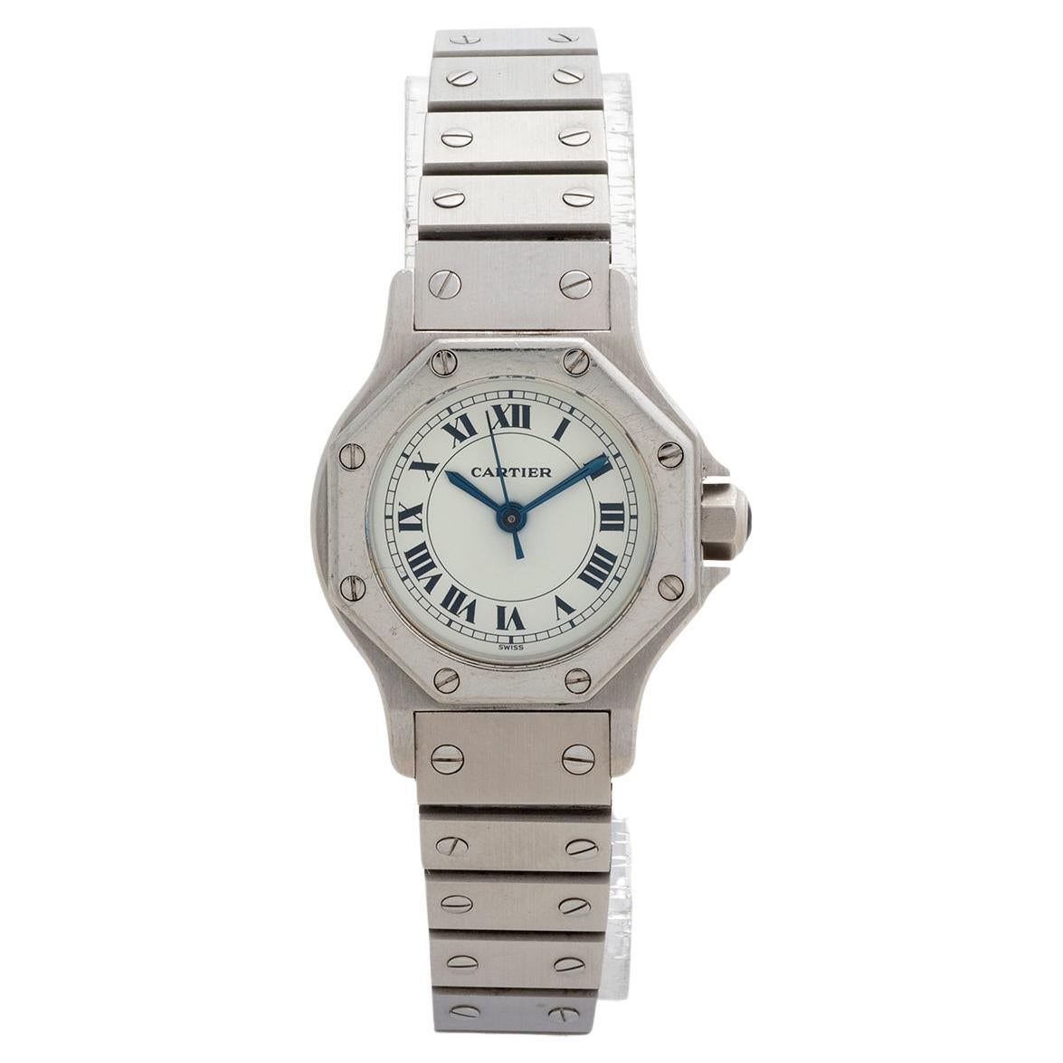 Cartier Santos Octagane 0906, Automatic, 24mm Case, Roman Numerial Dial, c1990