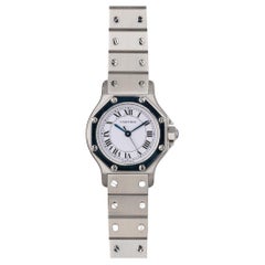 Vintage Cartier Santos Octagon 0906 SM Swiss Made Dial Steel 1980s