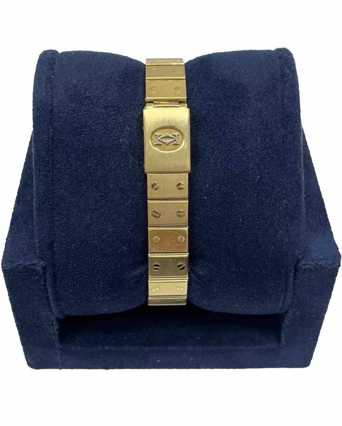 Cartier Santos Octagon 0906 Yellow Gold Automatic White Dial Ladies Watch 25mm For Sale 1