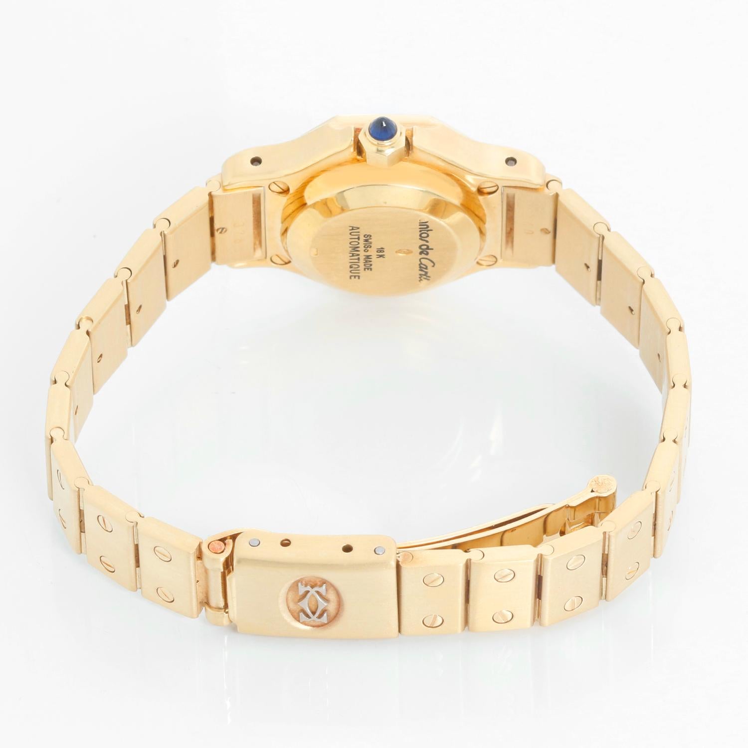 Women's Cartier Santos Octagon 18k Yellow Gold Automatic Watch 0906