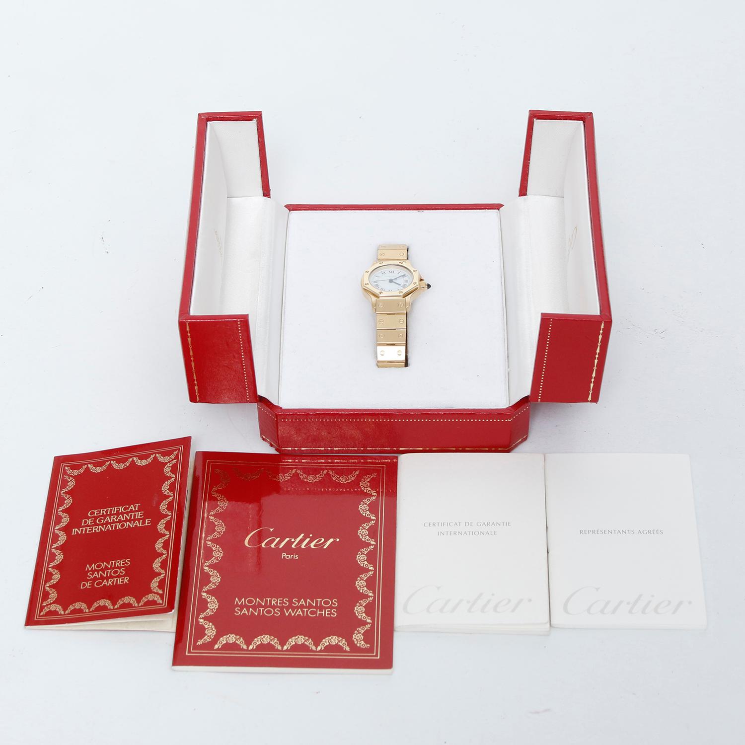 Cartier Santos Octagon 18k Yellow Gold Automatic Watch 0906 2