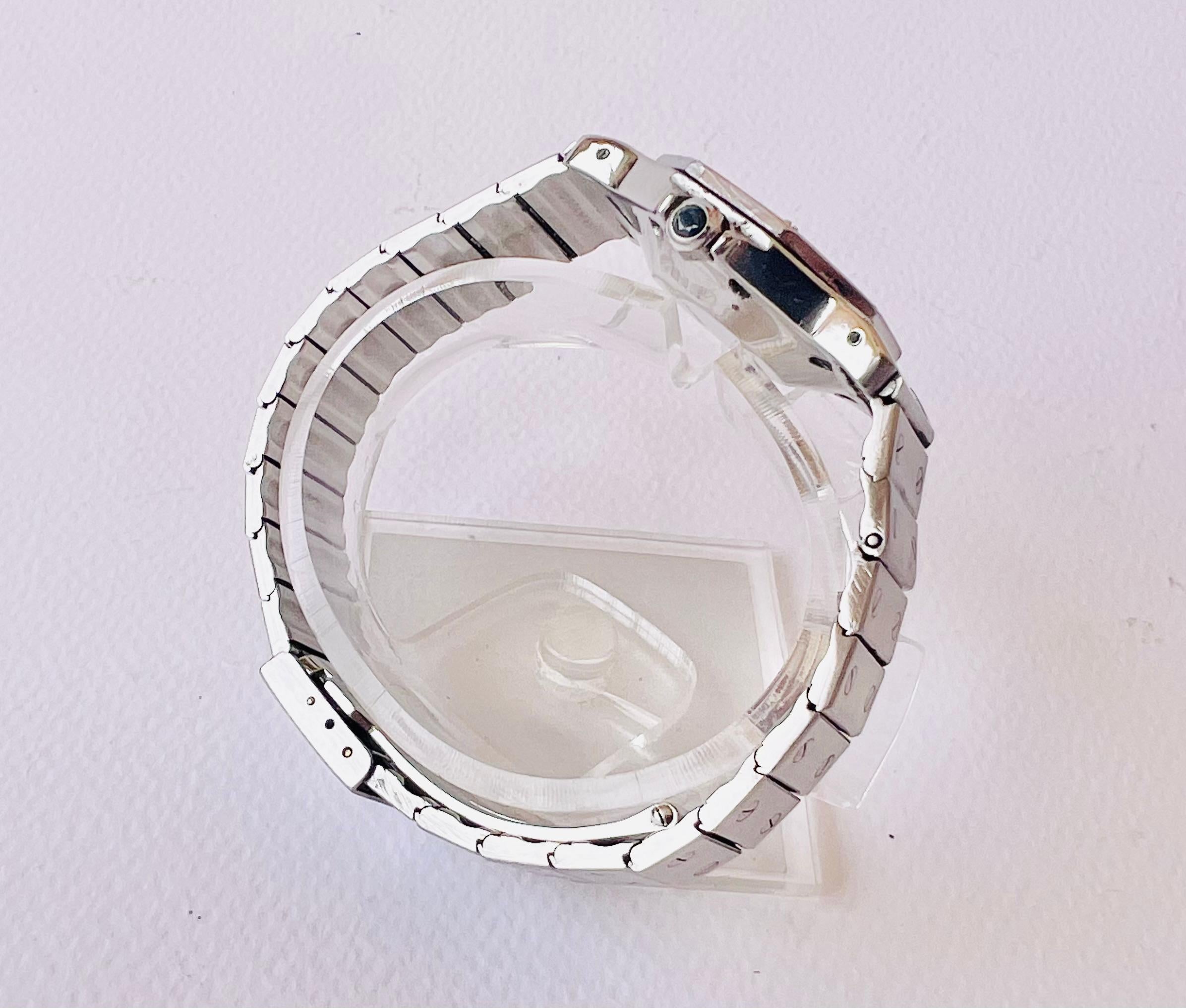 da uomo o donna Orologio Cartier Santos Octagon 2966 Automatico in acciaio inossidabile da 30 mm