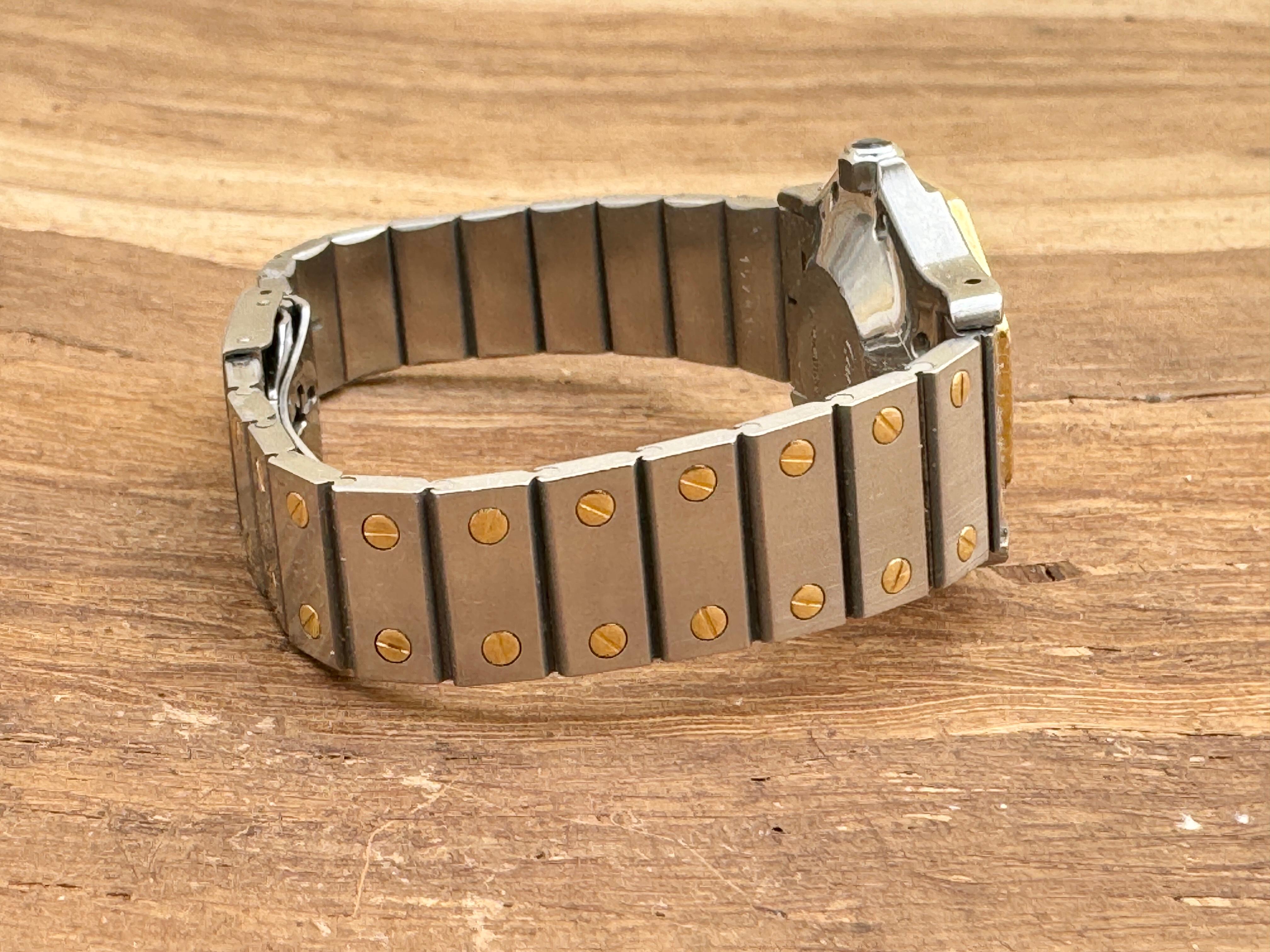 Cartier Santos Octagon 29662 Gold/Steel Watch Boxed 8