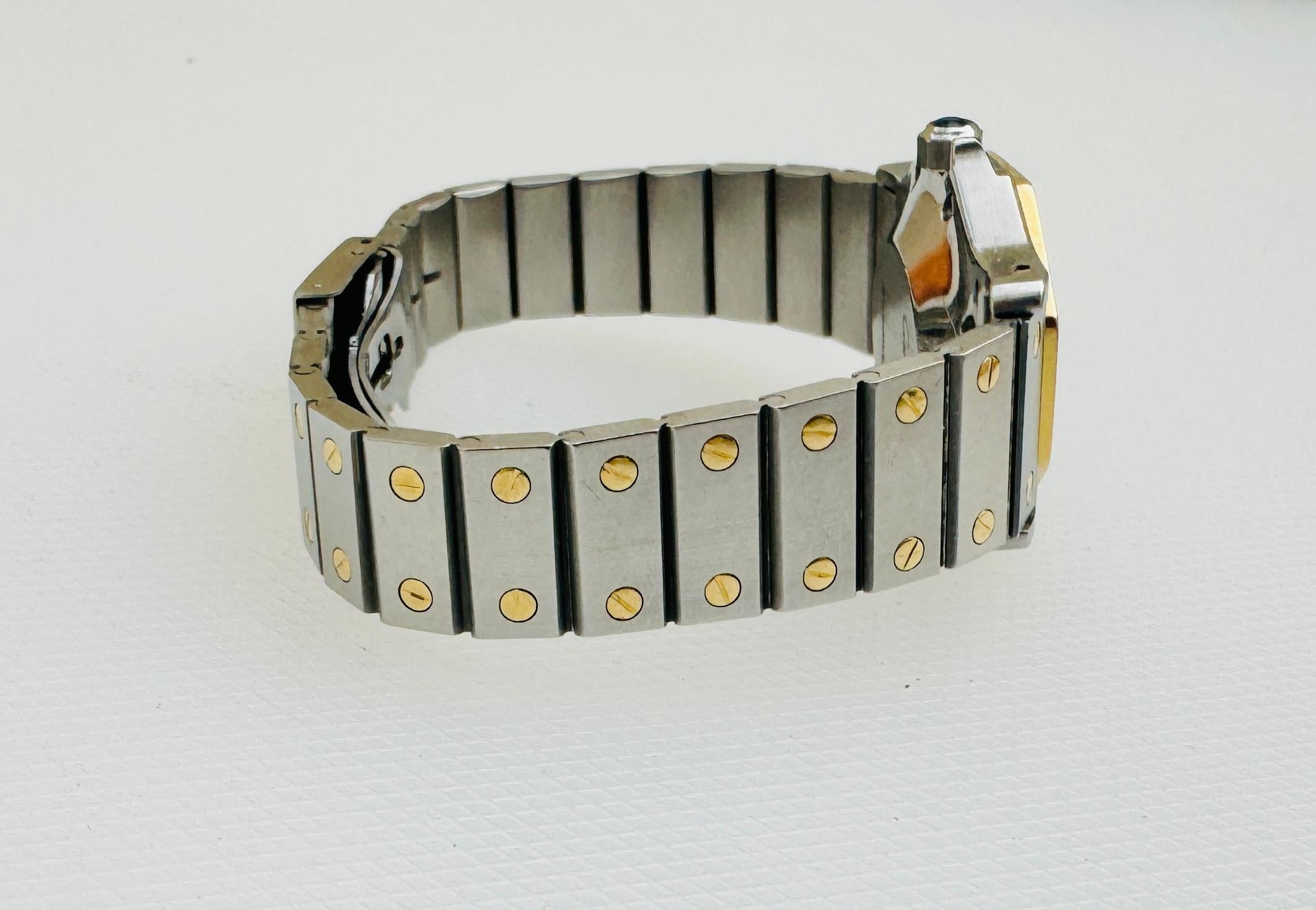 Cartier Santos Octagon 29662 Gold/Steel Watch Boxed 13