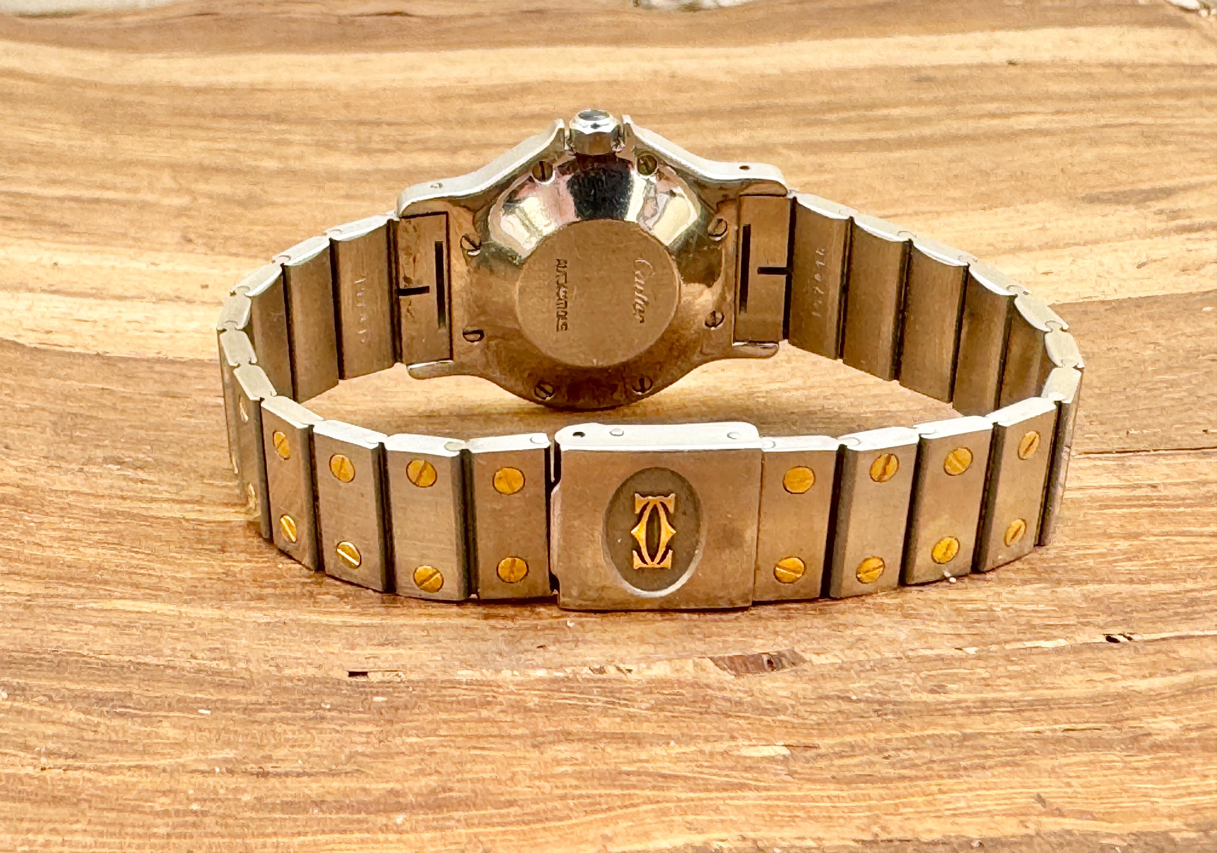 Reloj Cartier Santos Octagon 29662 Oro/Acero En caja 4