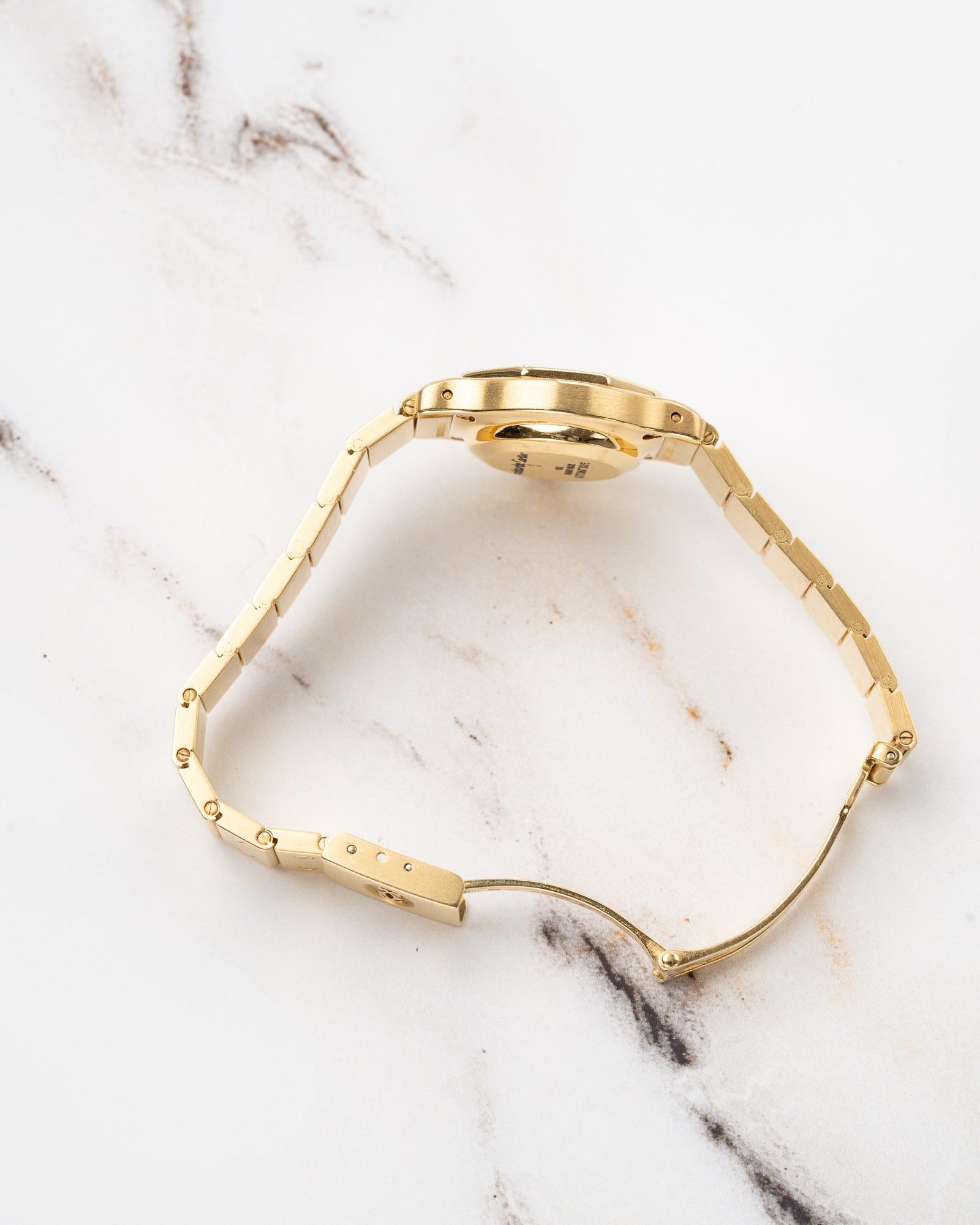 Cartier Santos Oktagon 2969/0906 SM 18k YG 1980er Jahre im Angebot 4