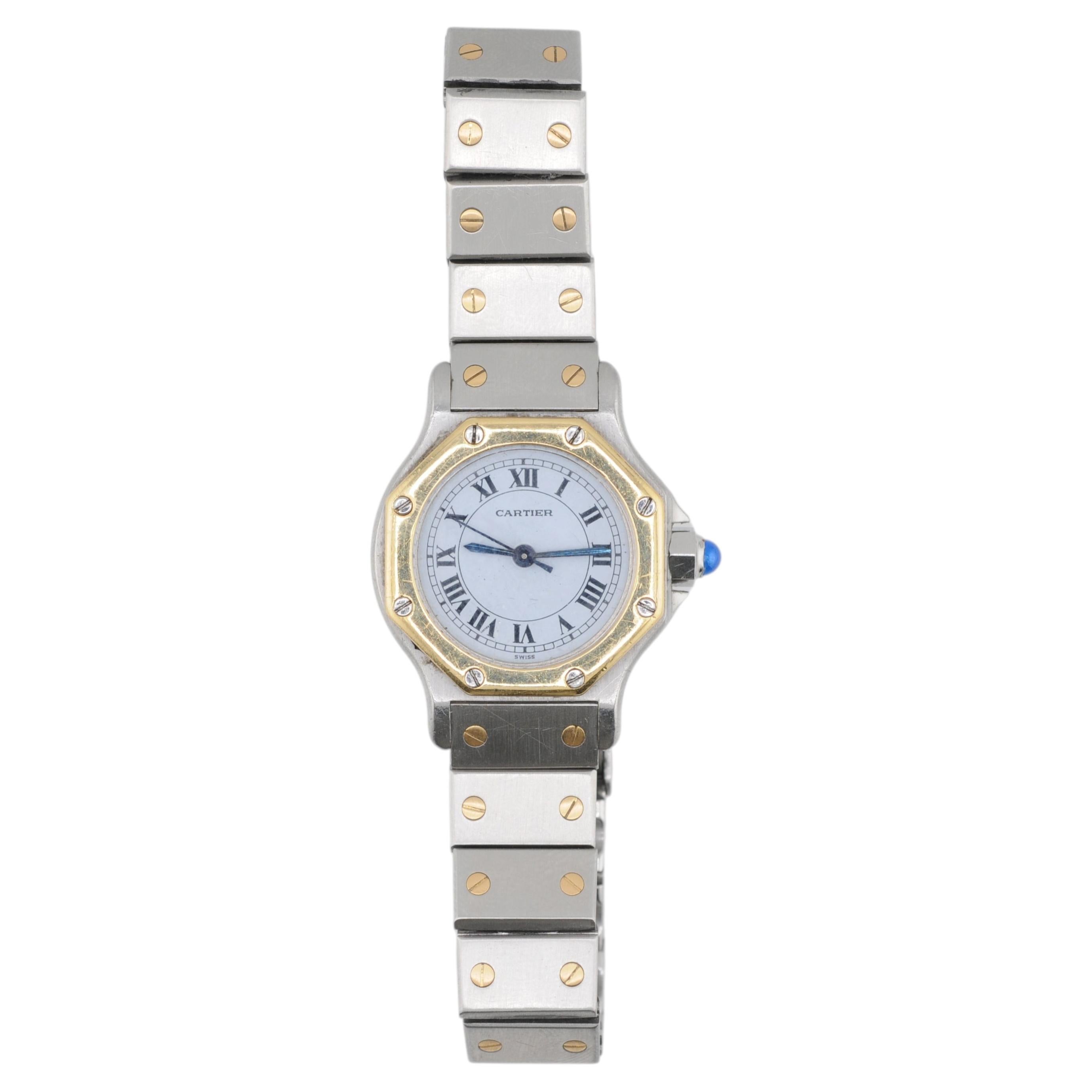 Cartier Santos Octagon Automatic Watch Ref. 0907 in 18K Yellow Gold, 1985
