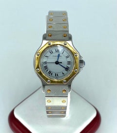 Cartier Santos Octagon Automatic White Dial Ladies Watch