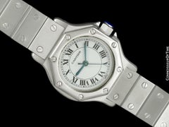 Cartier Santos Octagon Ladies SS Watch - WORN BY SUPERMODEL WINNIE HARLOW