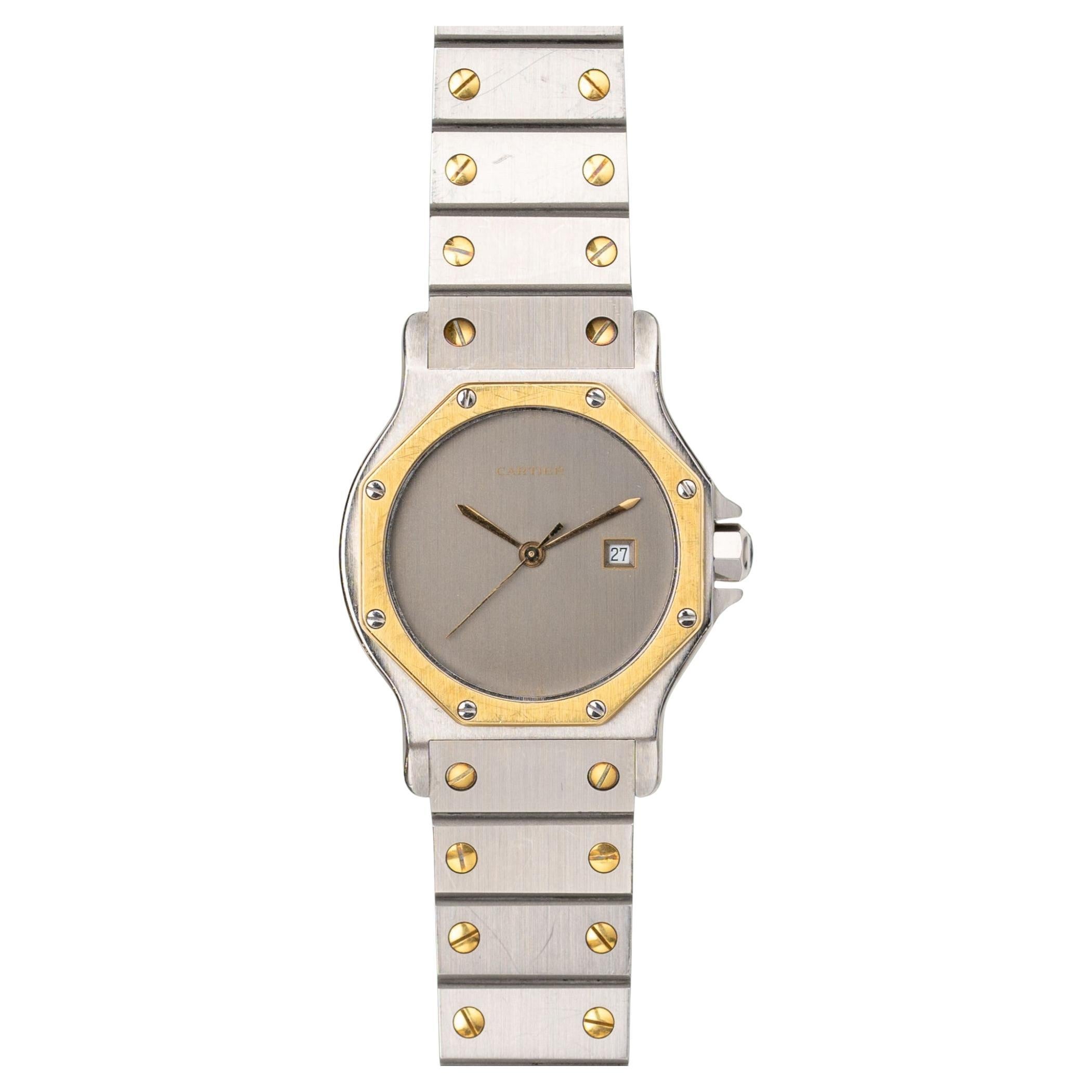Cartier Santos Octagon LM 2966 Ghost Dial SS/YG 1980s