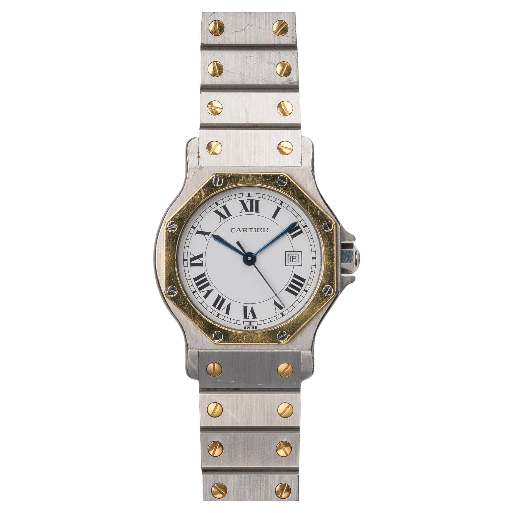 Cartier Santos Octagon LM 2966 SS/YG 1980s