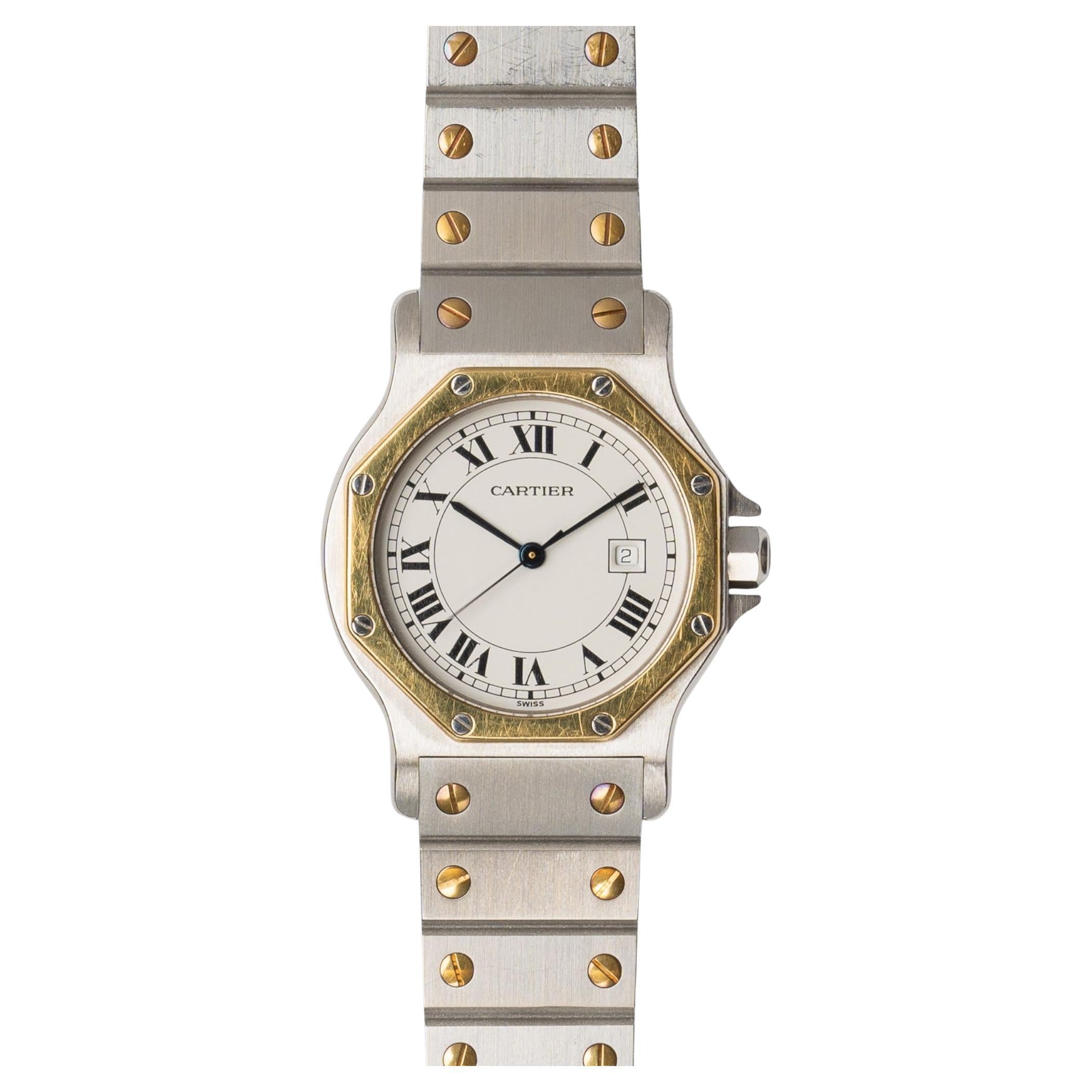 Cartier Santos Octagon LM 2966 SS/YG Años 80 en venta