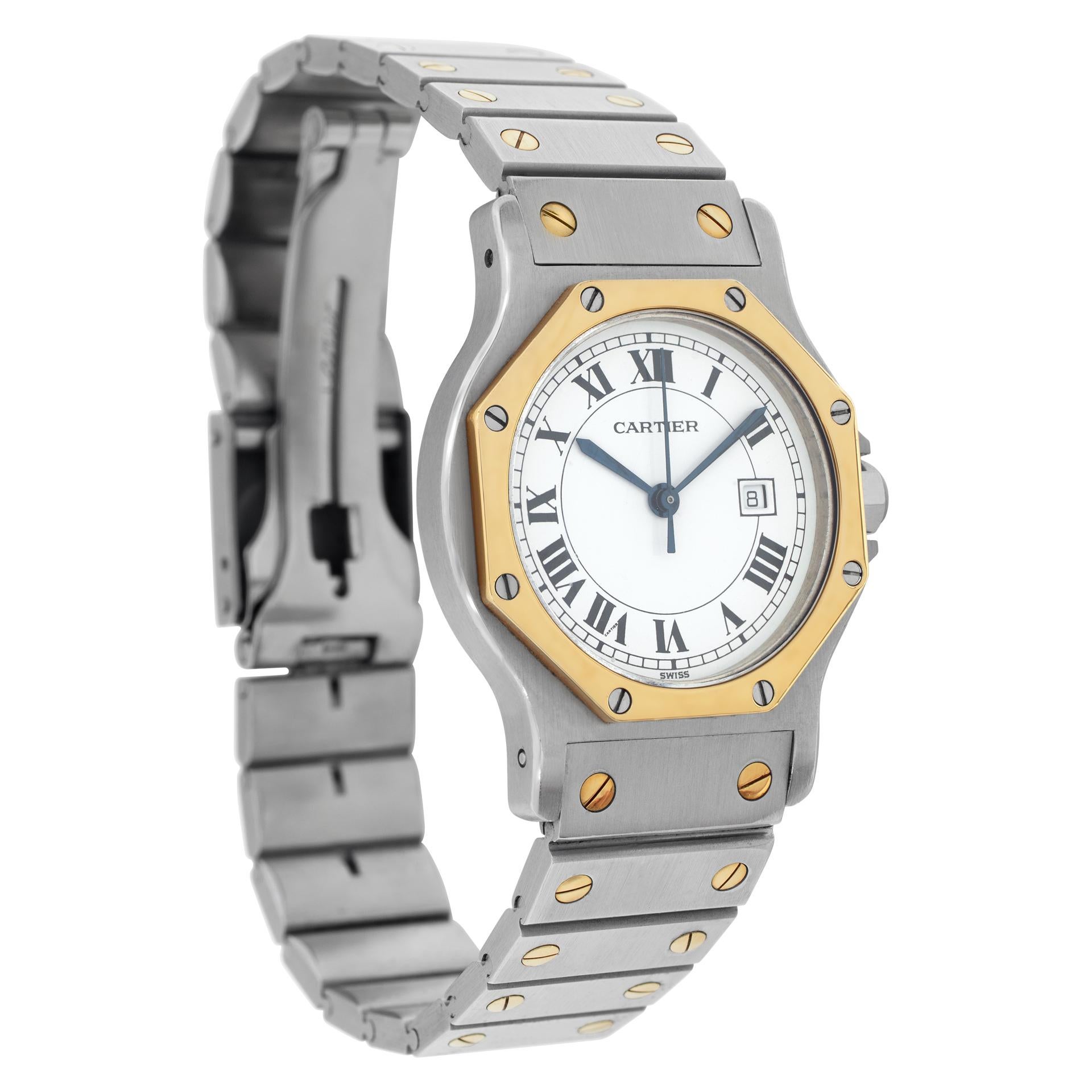 Cartier Santos Octogan in 18k & Stainless Steel In Excellent Condition In Surfside, FL