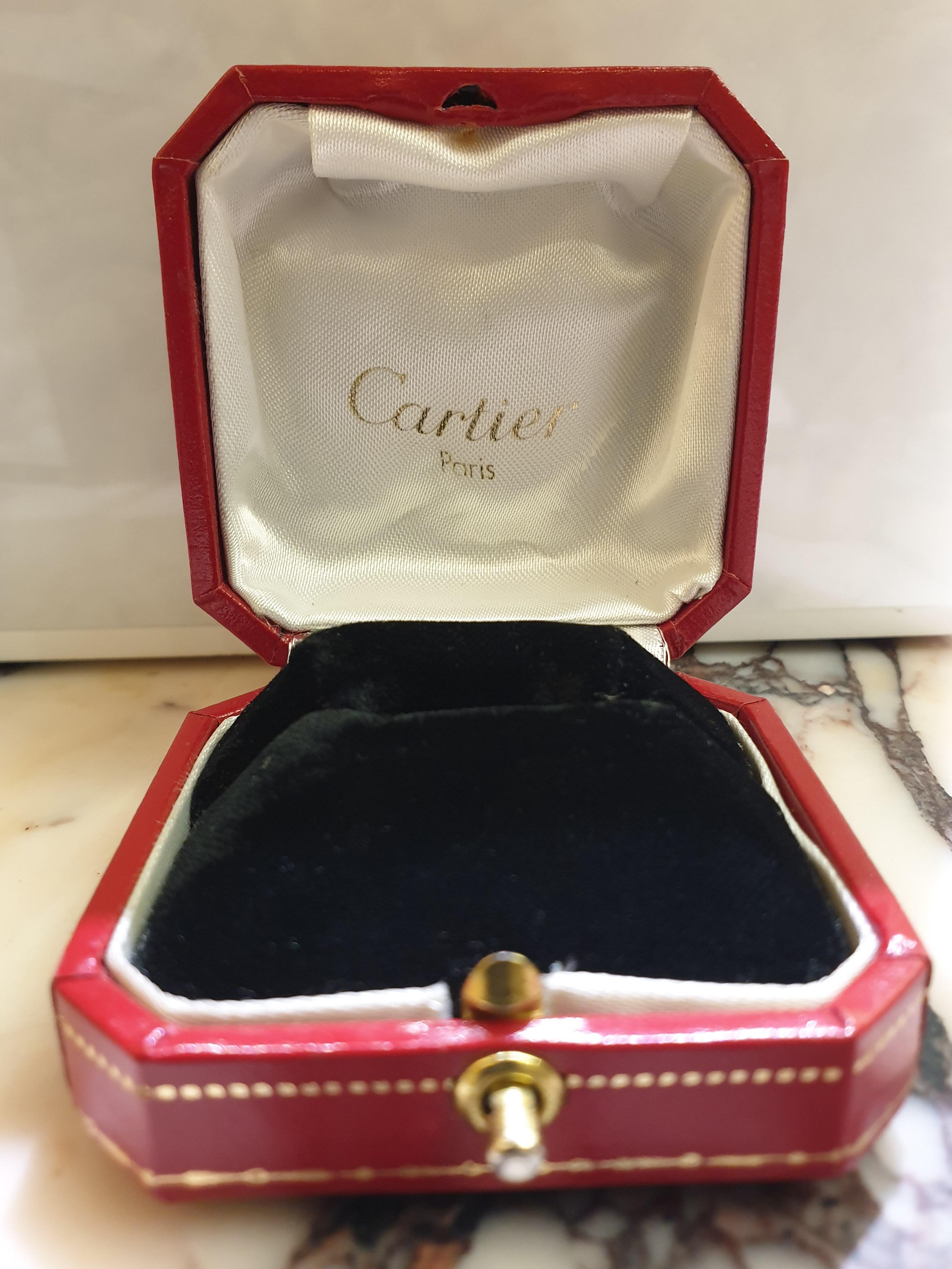 Cartier Santos Oretacier Boutons de manchette rectangulaires en acier et or jaune 18 carats en vente 2