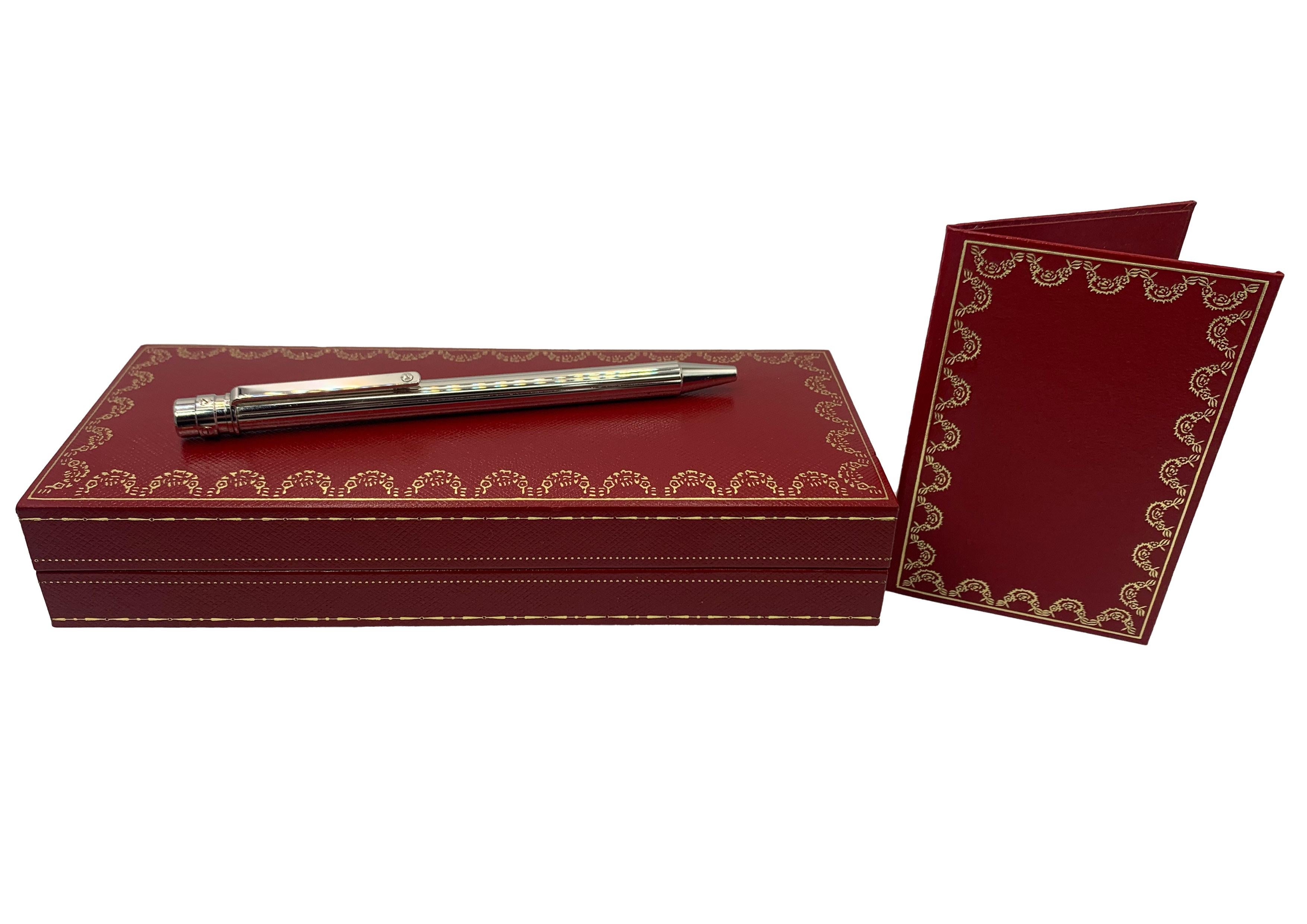 Cartier Santos Palladium Plated Stylo Bille Must II Comes With Original Papers For Sale 5