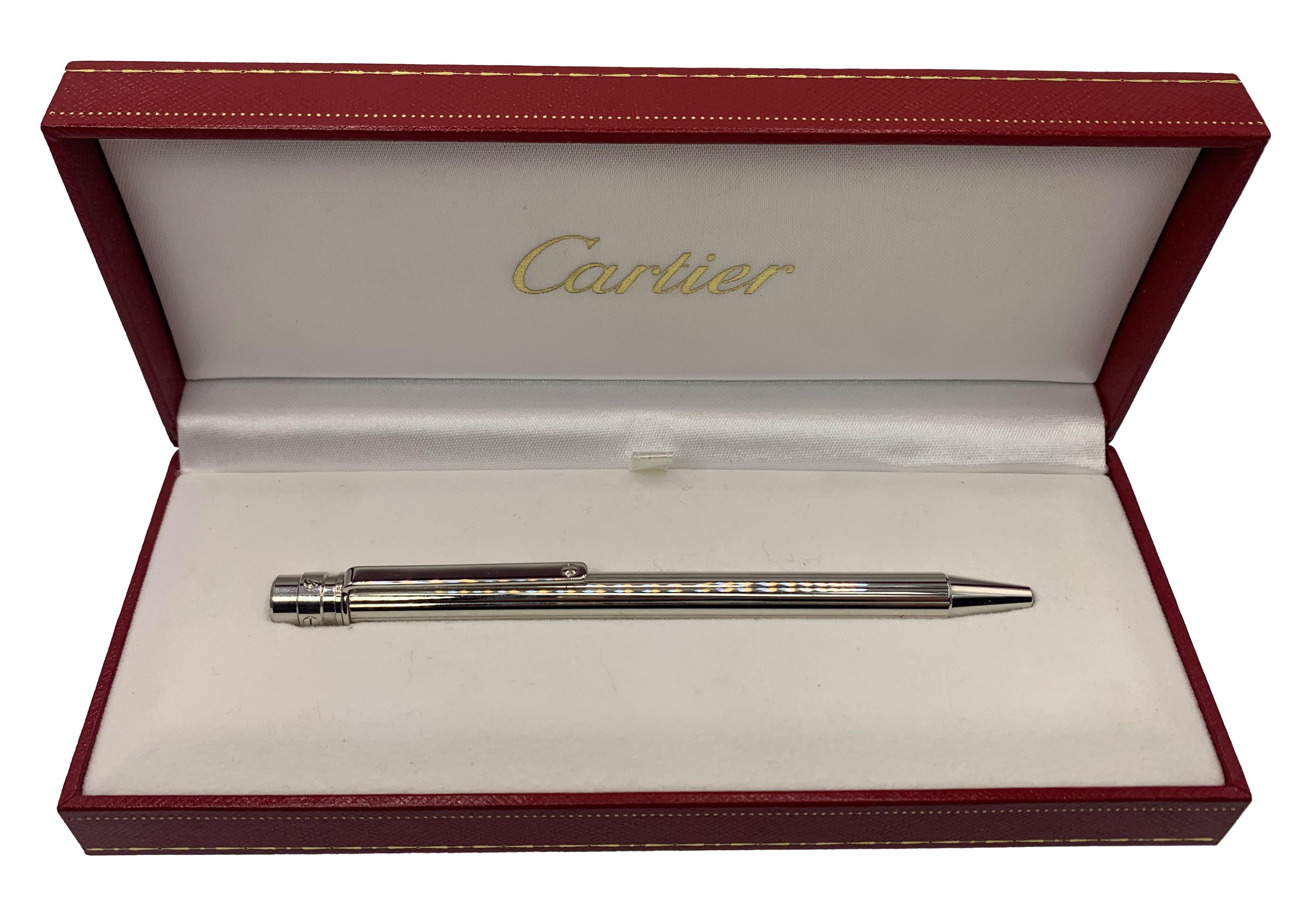 Cartier Santos Palladium Plated Stylo Bille Must II Comes With Original Papers For Sale 1