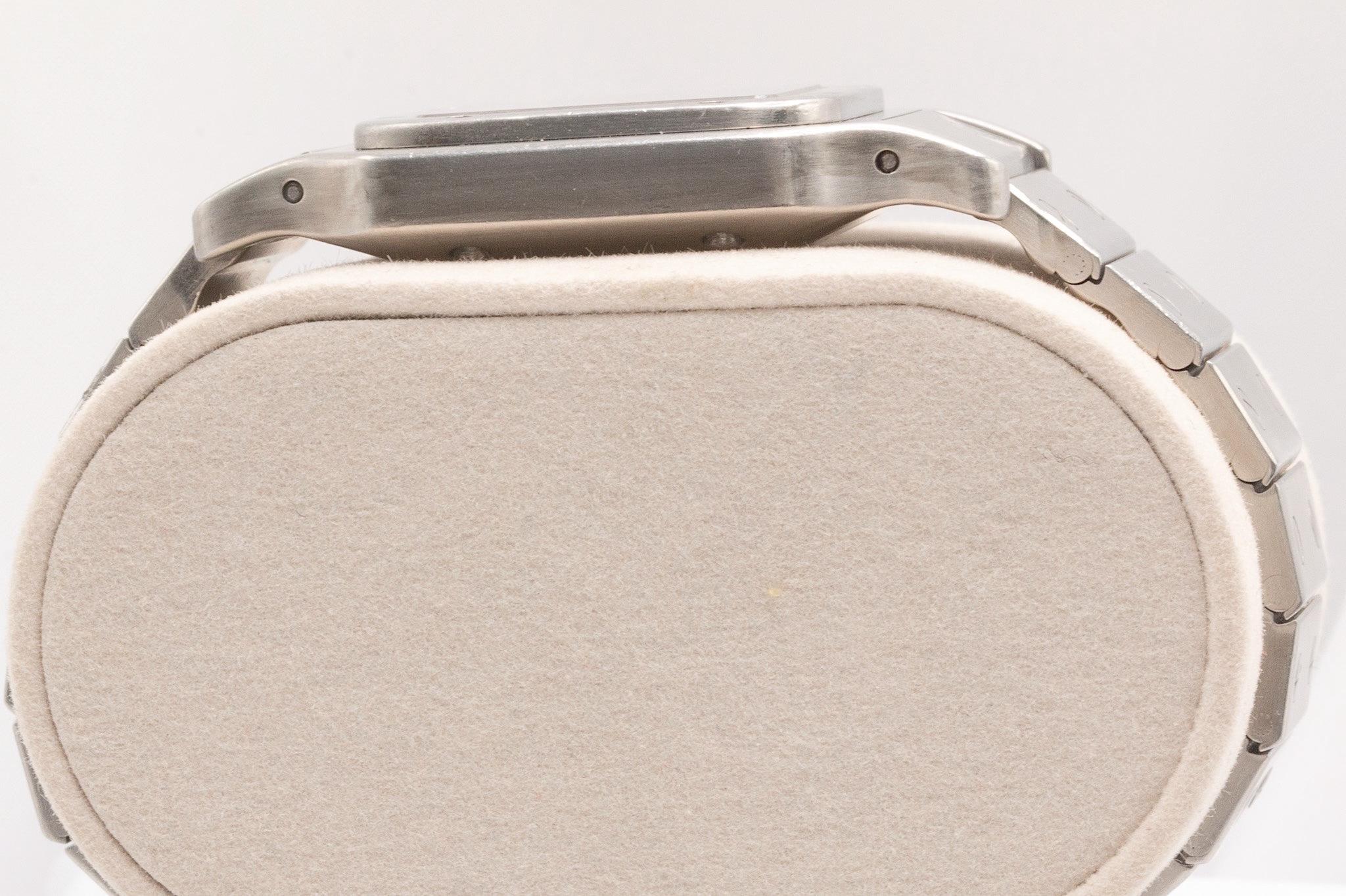Cartier Santos Réf. 2960 Montre vintage en acier inoxydable en vente 3