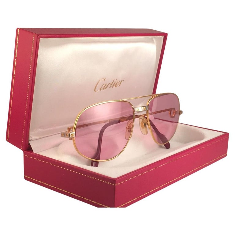 Pink Cartier Sunglasses Panthère De Cartier Women's Oversized Cat