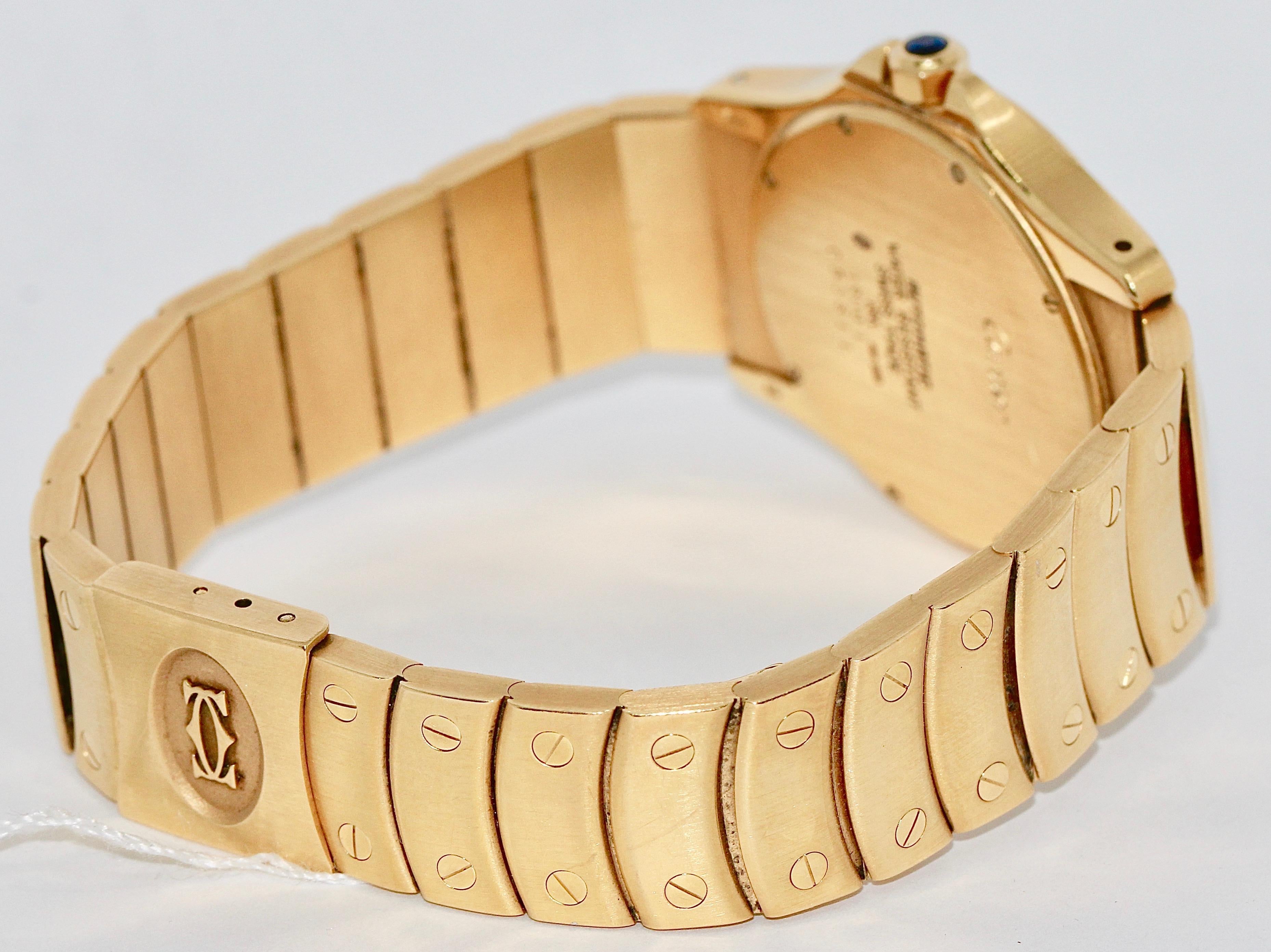 Cartier Santos Ronde 18 Karat Yellow Gold Swiss Automatic Watch 2