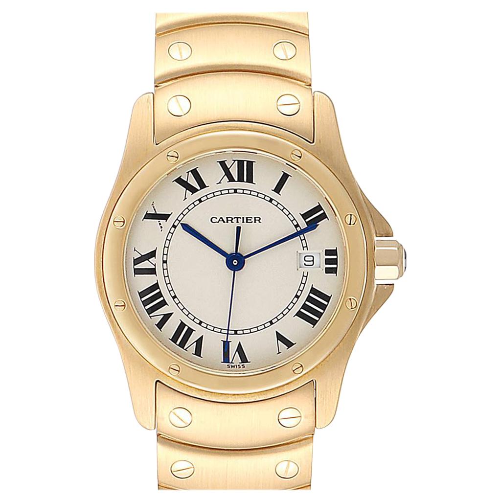 Cartier Santos Ronde 18 Karat Yellow Gold Unisex Watch W20028G1