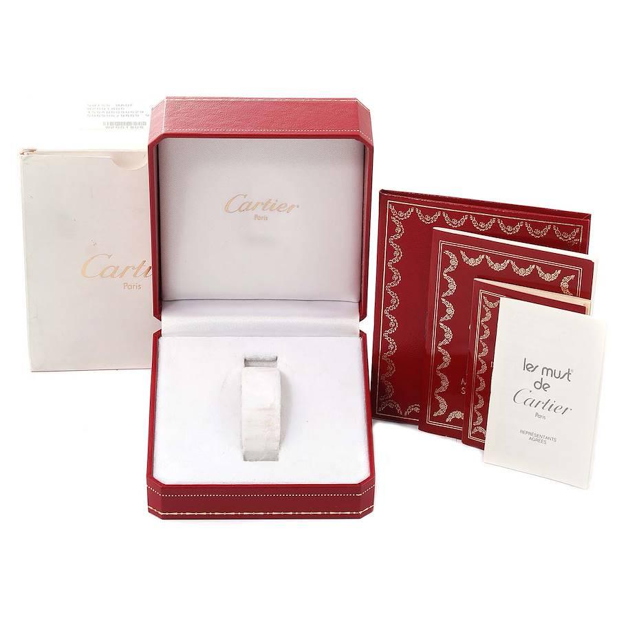 Cartier Santos Ronde Silber Zifferblatt Stahl Damenuhr W20027K1 im Angebot 7