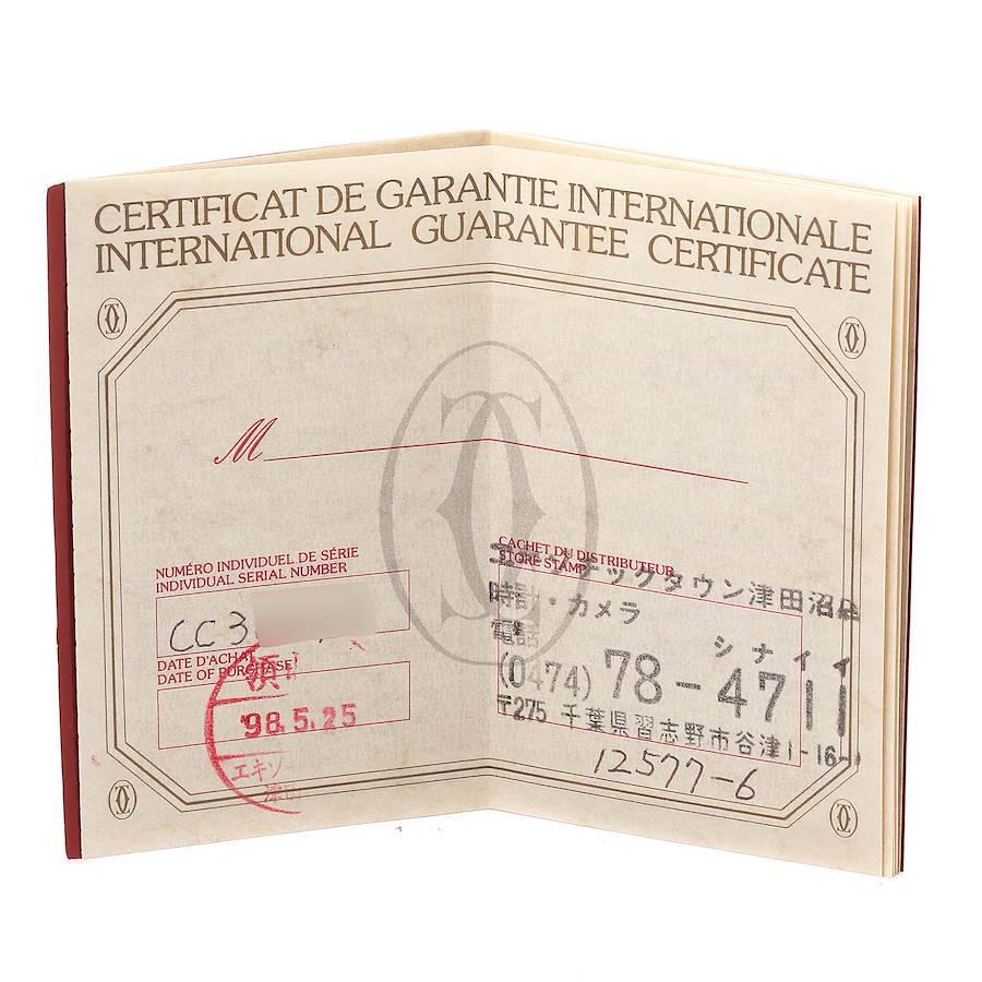 Cartier Santos Ronde Silber Zifferblatt Stahl Damenuhr W20027K1 im Angebot 6