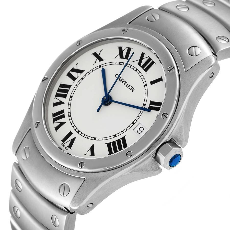 Cartier Santos Ronde 33mm Automatik-Stahl- Unisex-Uhr W20026K1 2