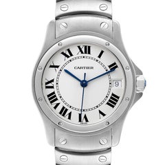 Cartier Santos Ronde 33mm Automatik-Stahl- Unisex-Uhr W20026K1