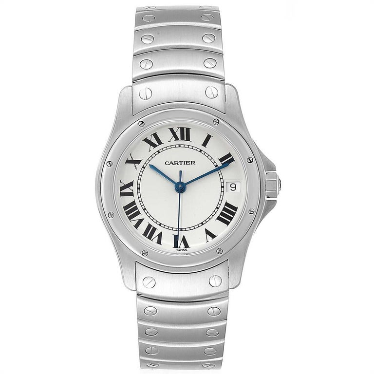 Cartier Santos Ronde Steel Men S Watch W35002f5 For Sale At 1stdibs