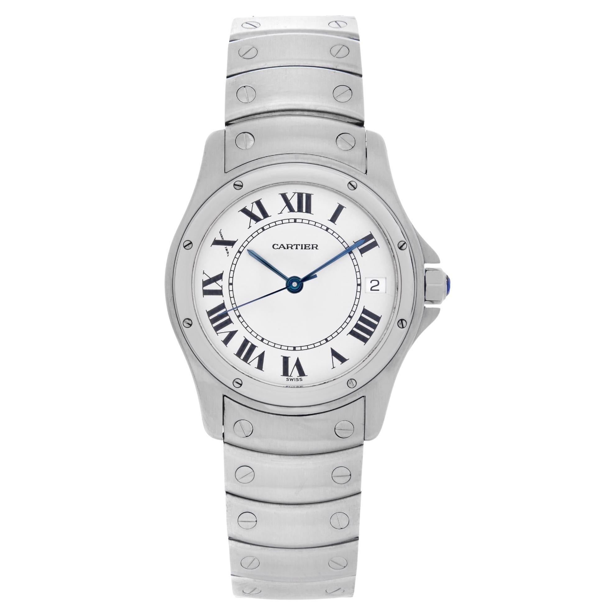 Cartier Santos Ronde Steel White Dial Unisex Automatic Watch 1920-1