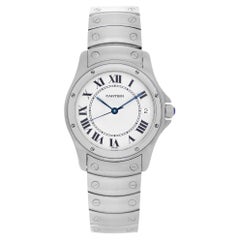 Cartier Santos Ronde Steel White Dial Unisex Automatic Watch 1920-1