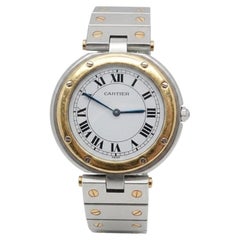 Cartier Santos Ronde 8191 Two-Tone Gold and Steel Quartz Wristwatch