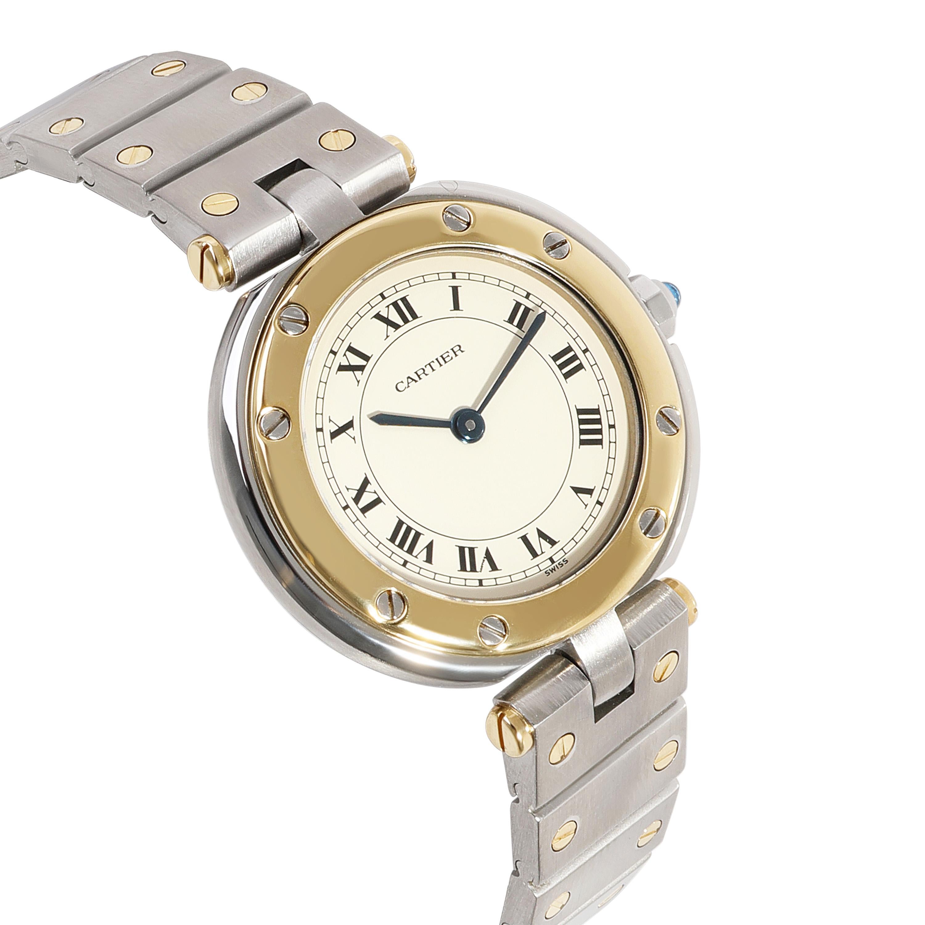  Cartier Montre Santos Ronde 8192 pour femme en acier inoxydable/or jaune 18 carats Pour femmes 