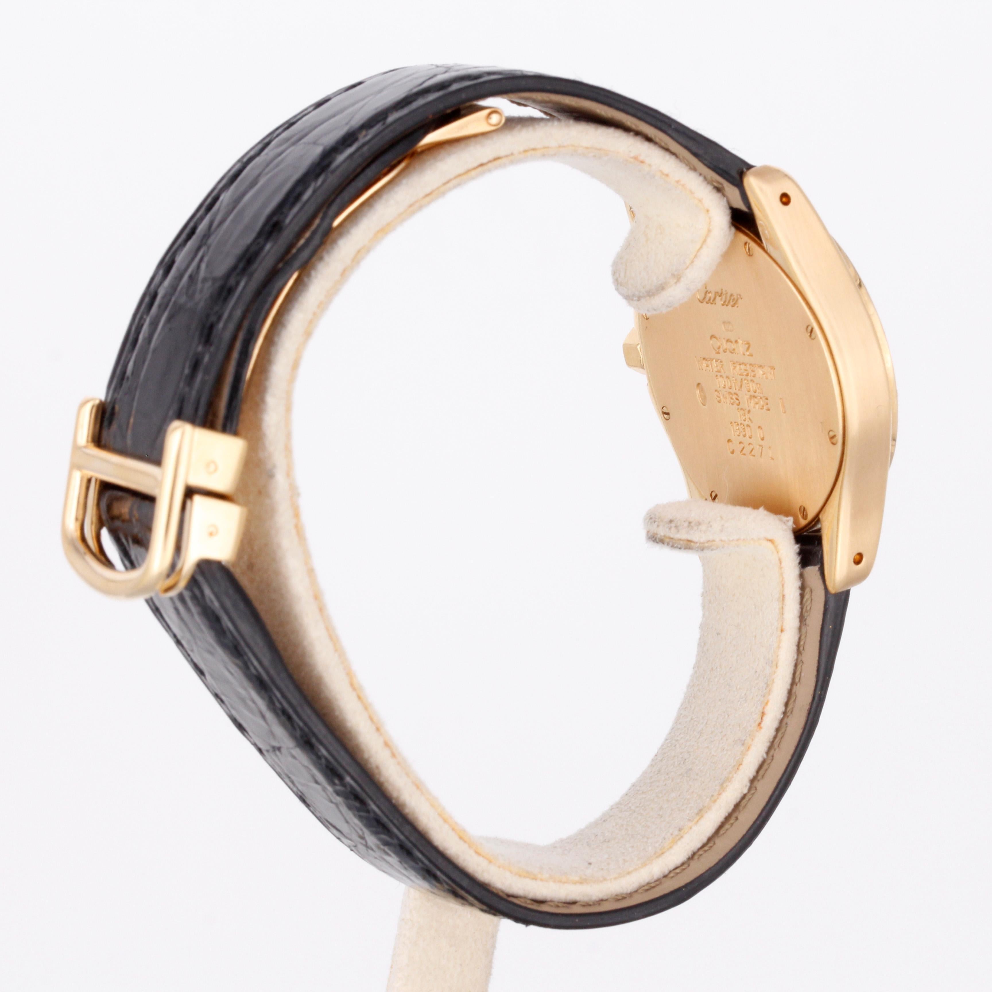 Cartier Cartier Santos Ronde Chronograph Gelbgold Damenuhr Ref.: 1530 im Zustand „Gut“ in Berlin, DE