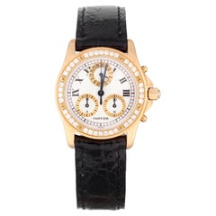 Vintage Cartier Santos Ronde Chronograph Yellow Gold Ladies Watch Ref.: 1530