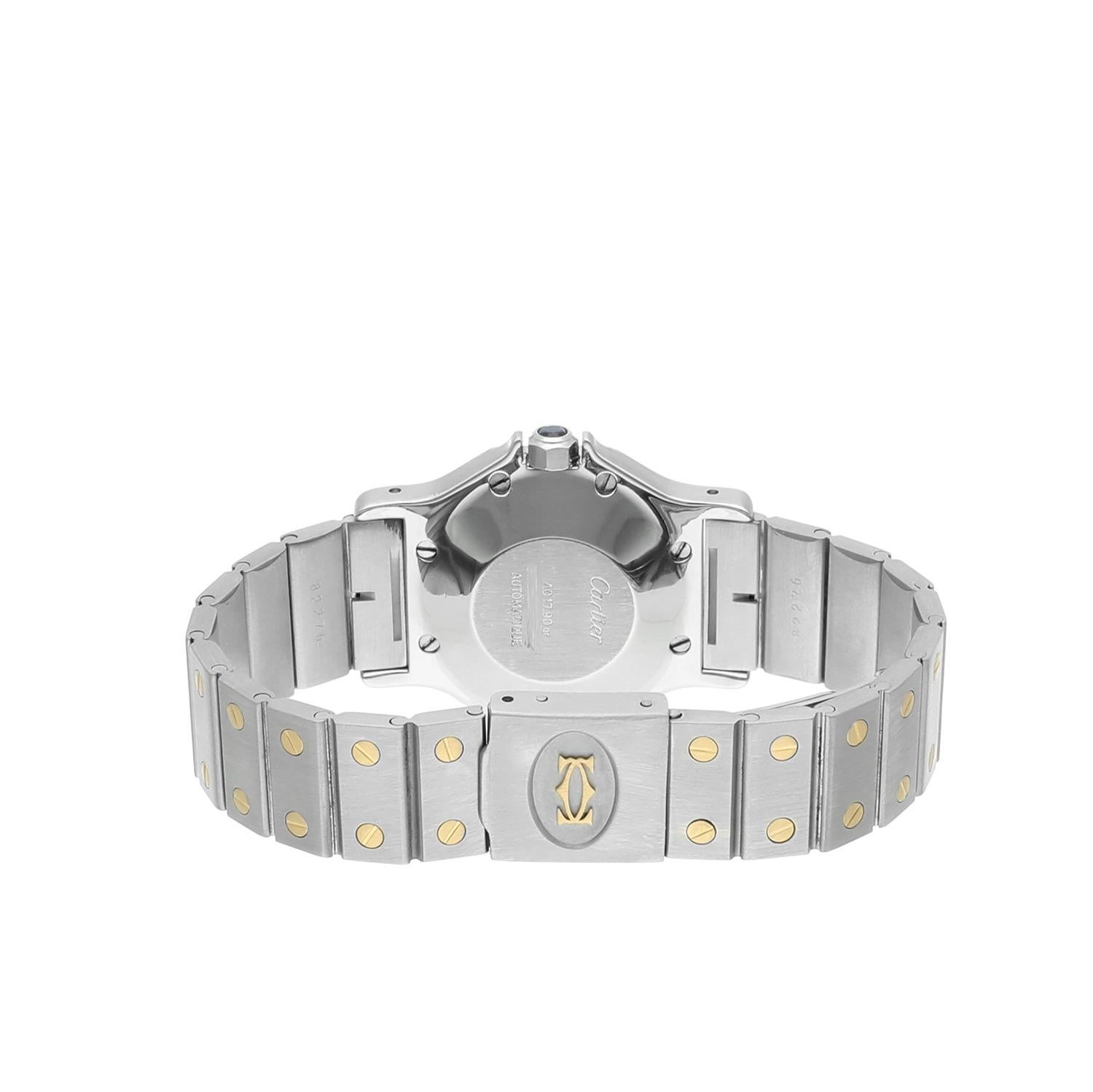 Cartier Santos Ronde Gold Octagon 29mm Women's Watch with Diamond Bezel 187902 For Sale 1