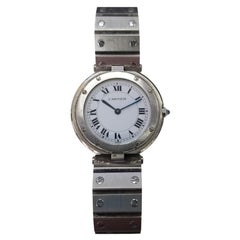 Reloj Cartier Santos Ronde Acero Inoxidable Esfera Blanca Hombre