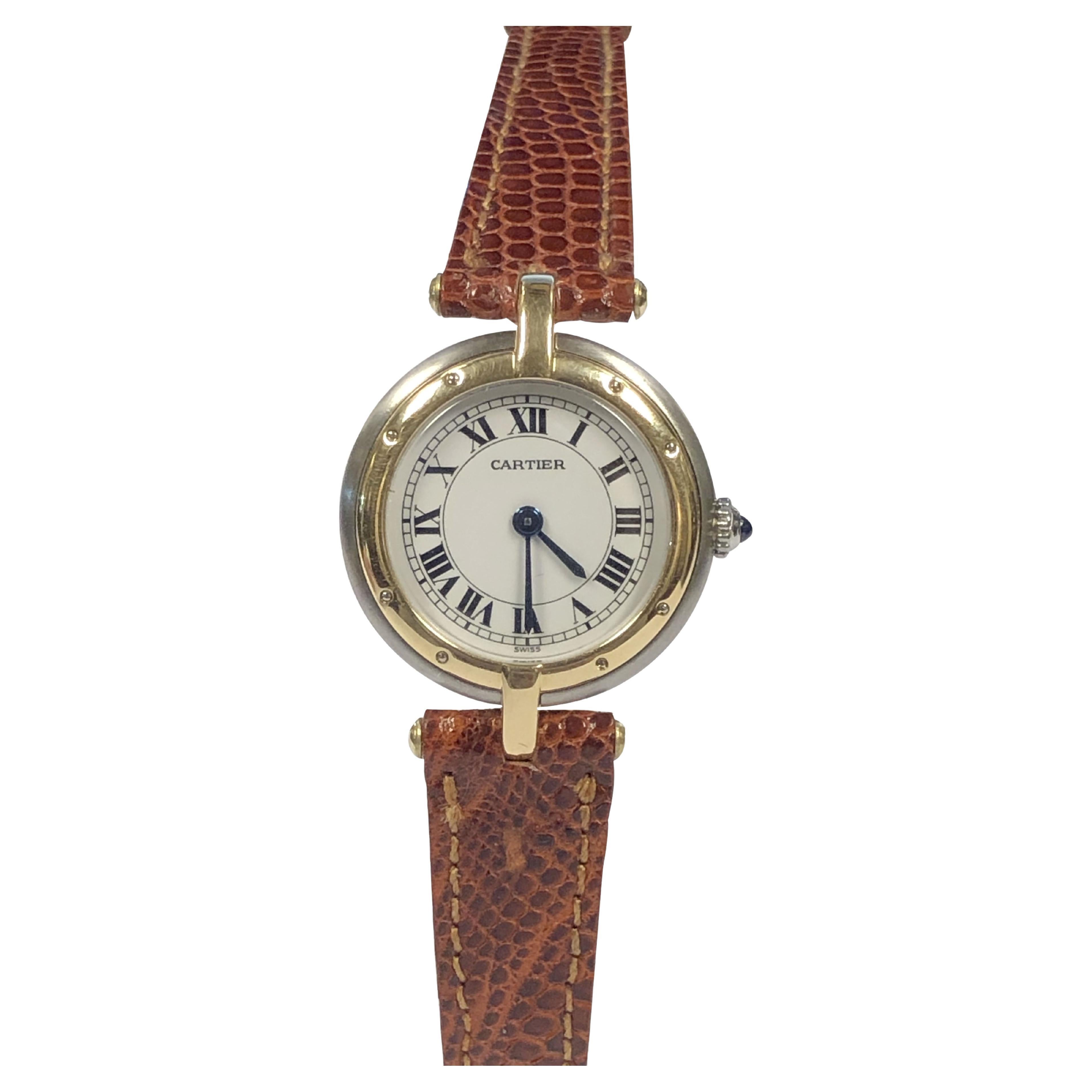 Cartier Santos Ronde Steel and Gold Ladies Wrist Watch