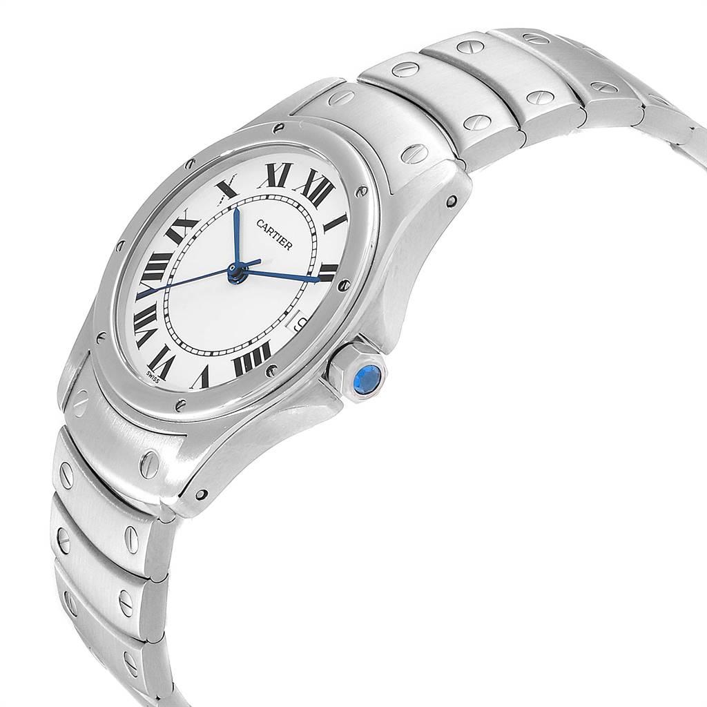 Cartier Santos Ronde White Dial Steel Unisex Watch W35002F5 1
