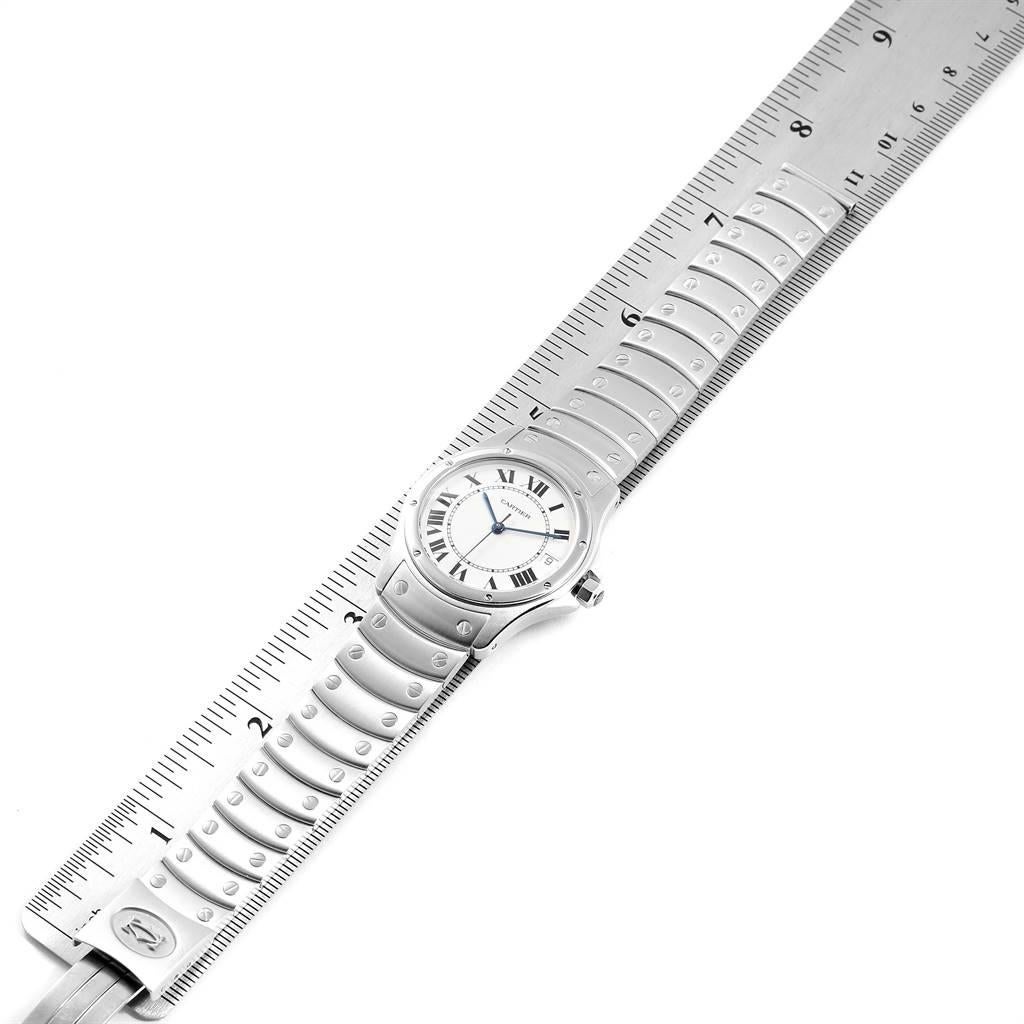 Cartier Santos Ronde White Dial Steel Unisex Watch W35002F5 5