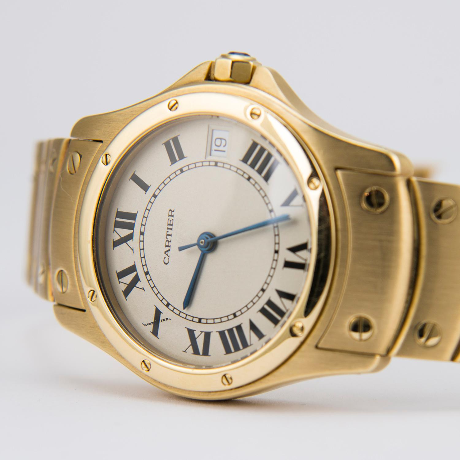 Cartier Santos Ronde Oro Giallo in vendita 4
