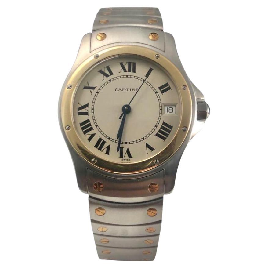 Cartier Santos Round Ref. 1910 Two Tone Yellow Gold/Stainless Steel Watch
