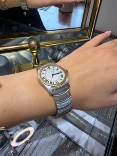 Cartier Santos Round, Ronde Galbée Watch, Automatic, 18K Gold & Stainless Steel