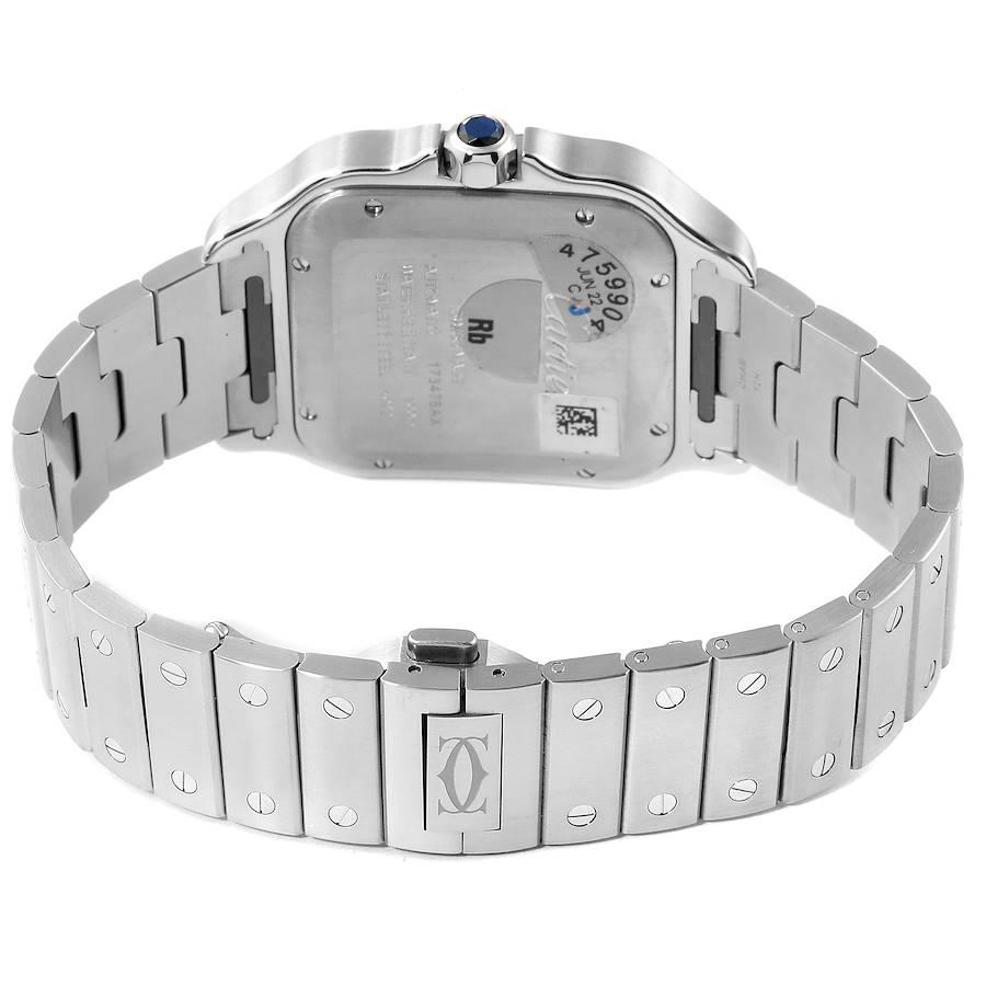 Cartier Santos Silver Dial Large Steel Mens Watch WSSA0018 Unworn For Sale 2