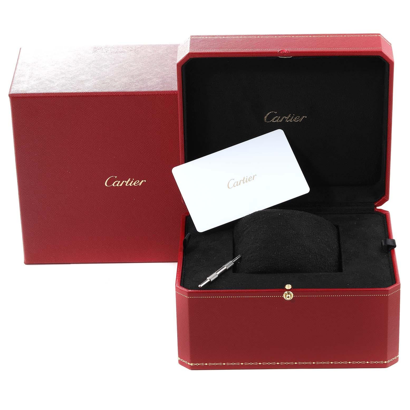 Cartier Santos Montre pour hommes de taille moyenne en acier avec cadran argenté WSSA0029 4