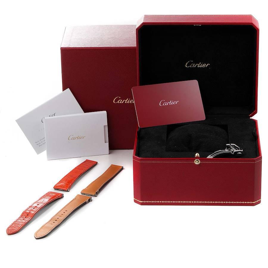 Cartier: Santos-Herrenuhr mit silbernem Zifferblatt aus Stahl, WSSA0029, ungetragen im Angebot 6