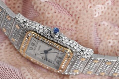 Cartier Santos Stainless Steel & 18K Yellow Gold Quartz Ladies Dress Watch