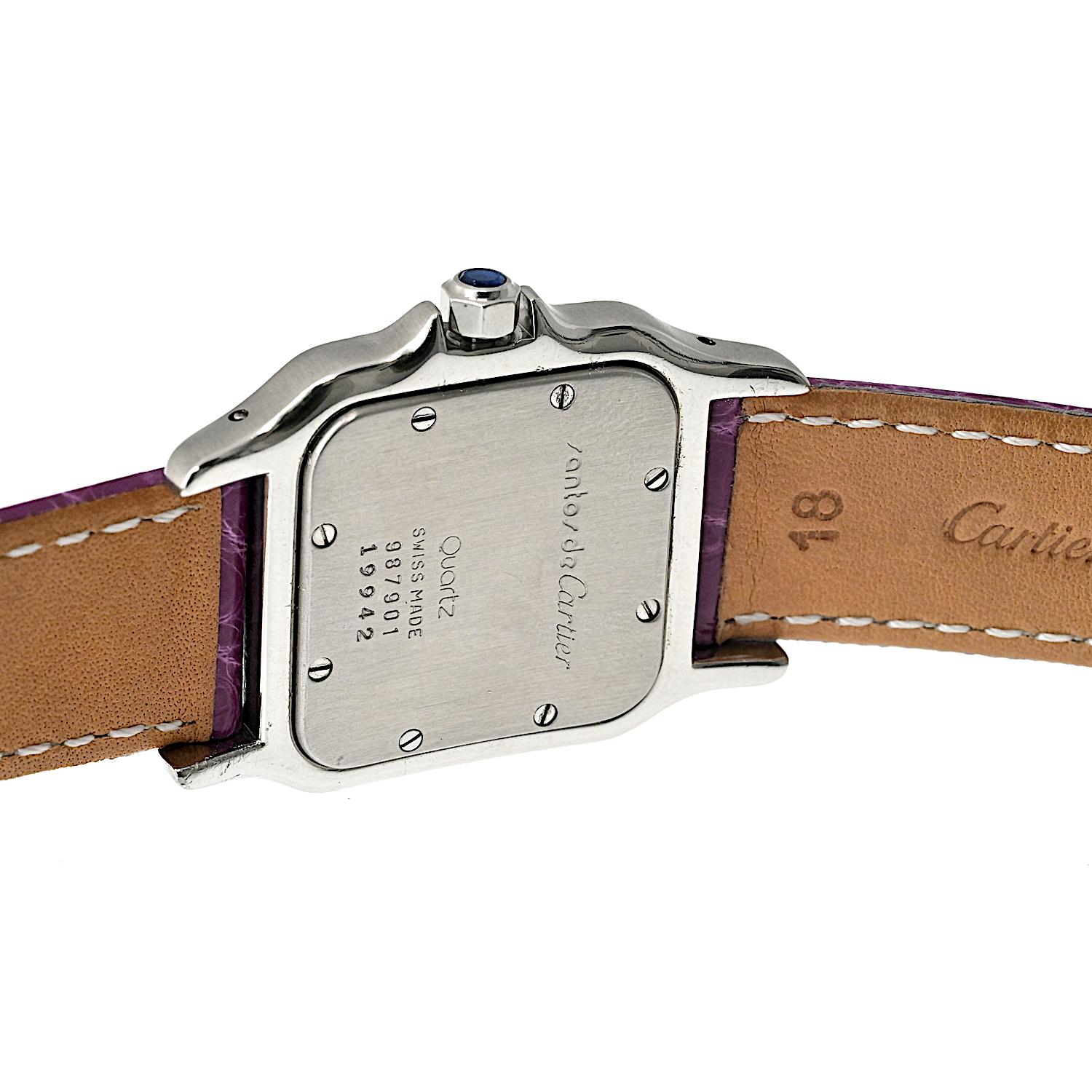 Reloj Cartier Santos Acero Inoxidable 30mm Ref 987901 1