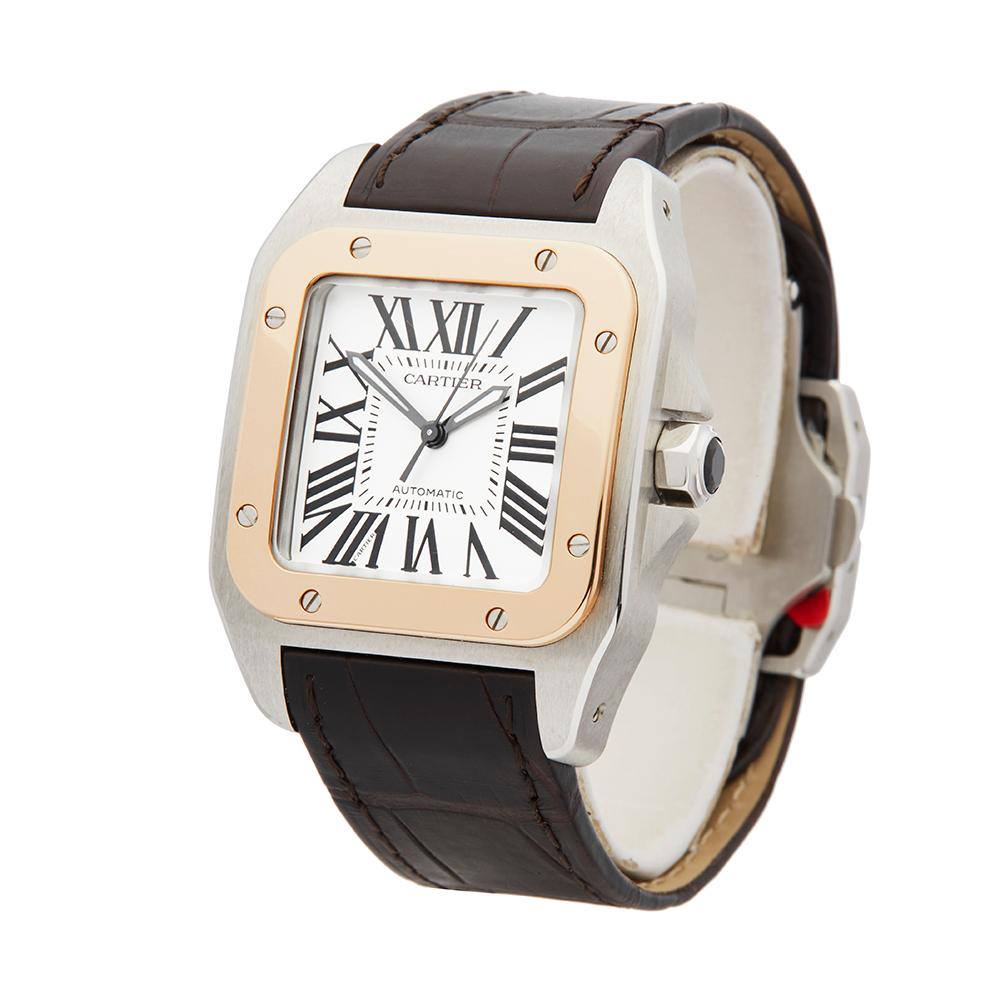 Reference: W5254
Manufacturer: Cartier
Model: Santos
Model Reference: W20107X7
Age: 15th May 2018
Gender: Men's
Box and Papers: Box, Manuals and Guarantee
Dial: White Roman
Glass: Sapphire Crystal
Movement: Automatic
Water Resistance: To